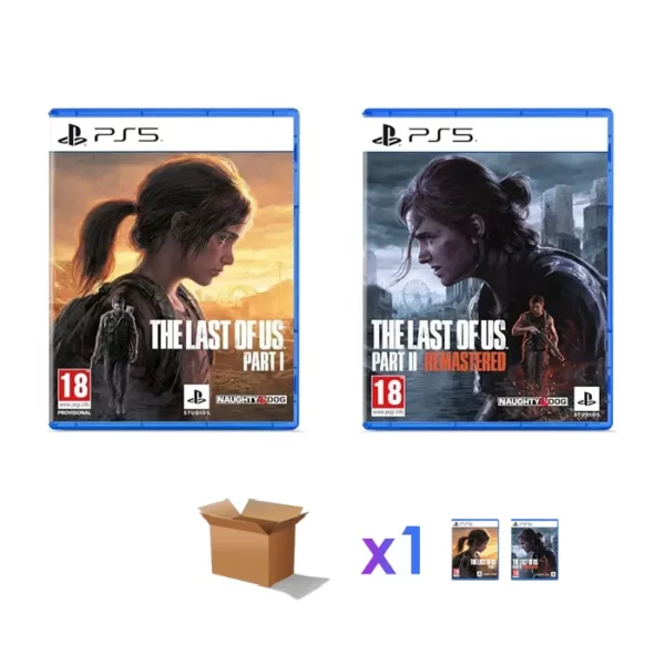 Lot-the-last-of-us-part-I-&-part-II-remastered-PS5-destockage