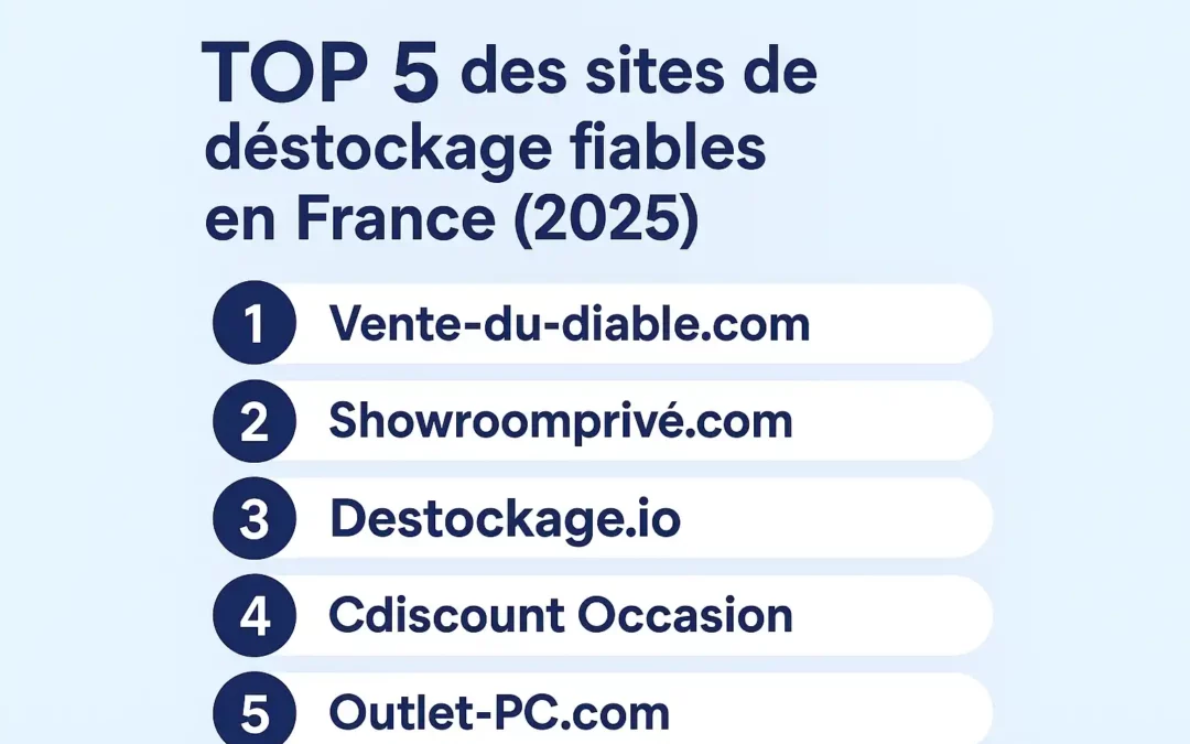 Top 5 des sites de déstockage fiables en France en 2025
