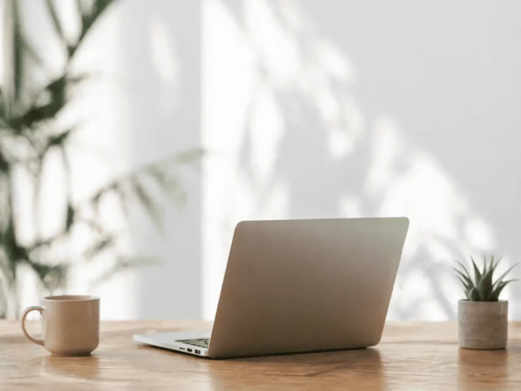 Catalogue de déstockage rentable avec produits en surplus dans un espace de travail minimaliste