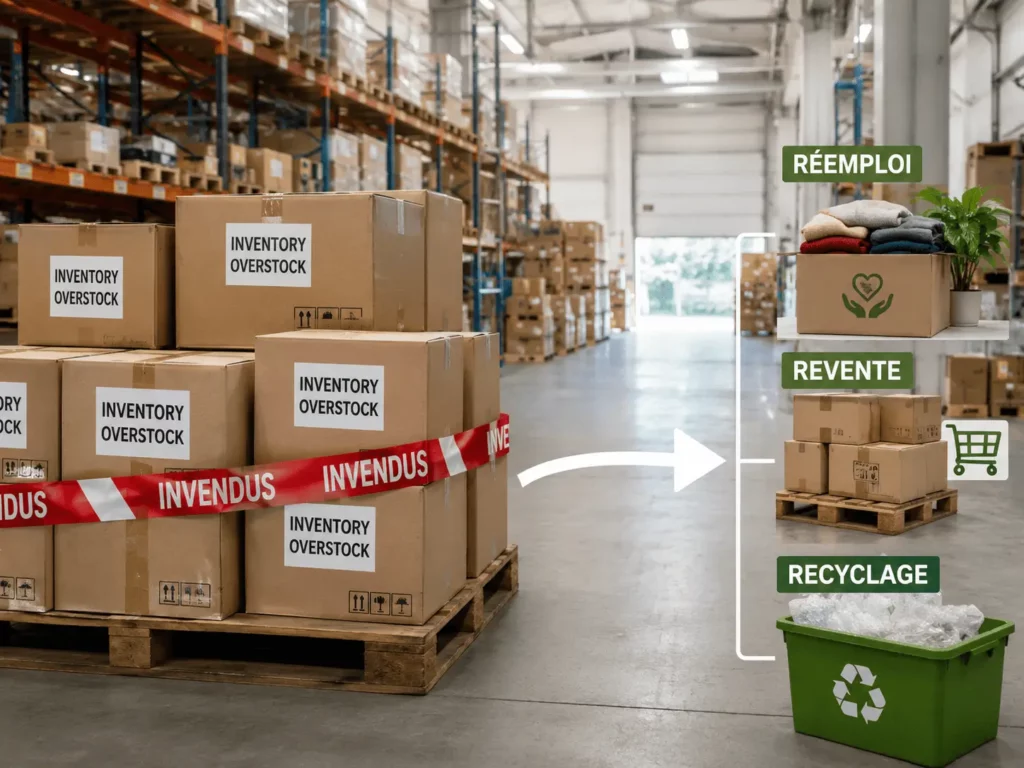 solutions à la destruction des invendus avec revente en lots don et recyclage