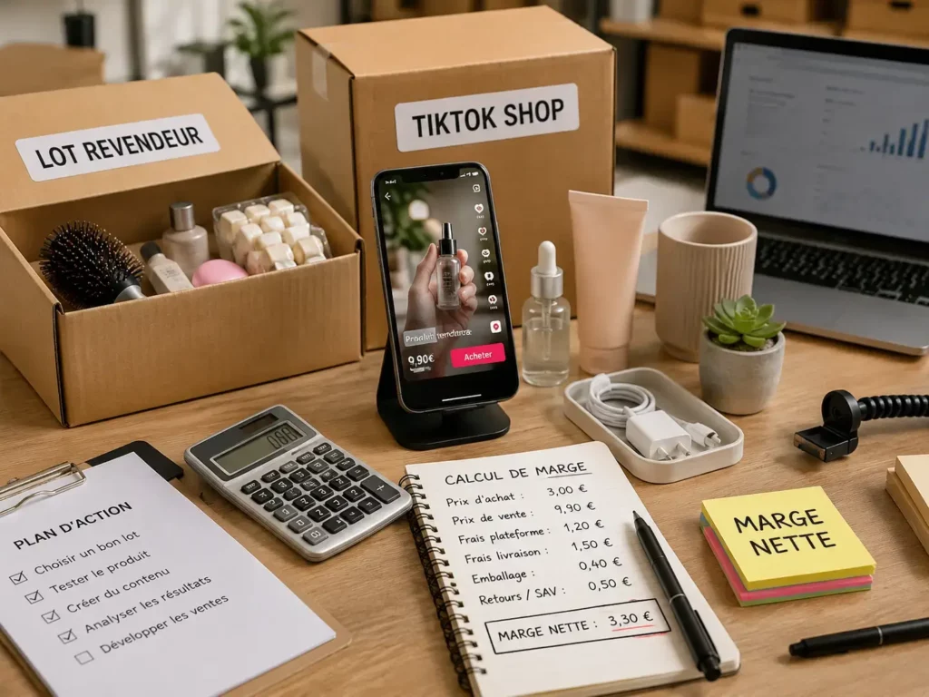 Déstockage TikTok Shop : analyse des risques, frais, retours et marge revendeur
