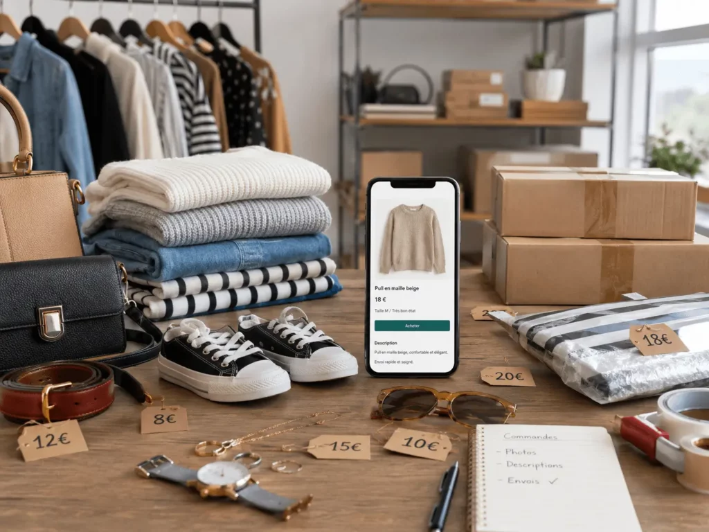 Choisir des produits déstockés sur Vinted Pro avec tri du stock et calcul de marge
