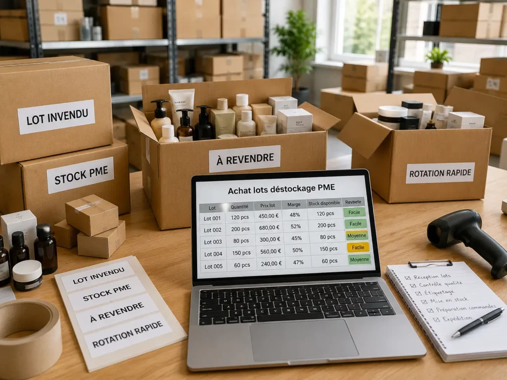 Déstockage PME pour achat de lots invendus et approvisionnement rentable