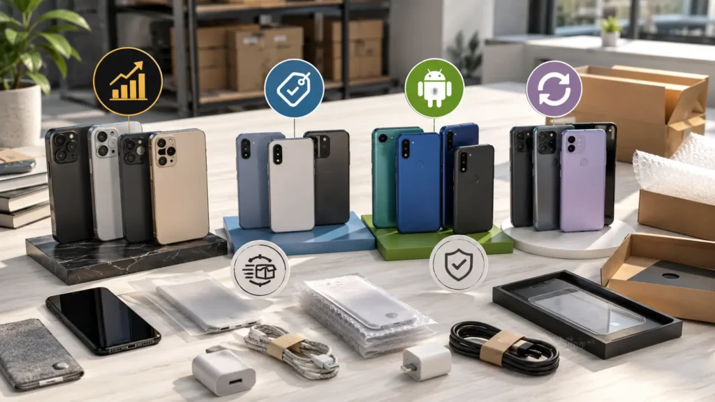 Déstockage smartphone avec modèles rentables à revendre en lot