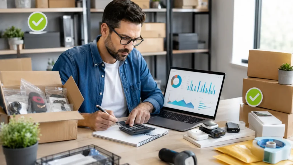 retours e-commerce avec calcul de marge nette et rentabilité de revente
