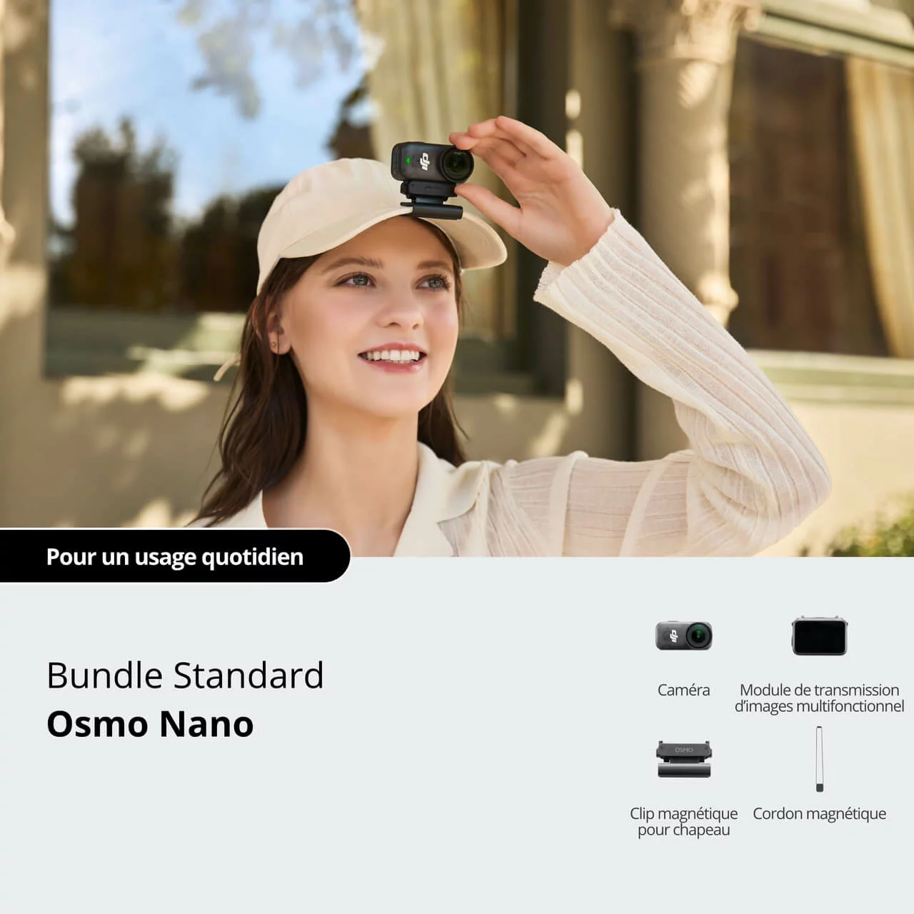 Bundle Standard DJI Osmo Nano 64 Go – Mini Caméra 4K — vue 1 — cadeau CSE / comité d'entreprise