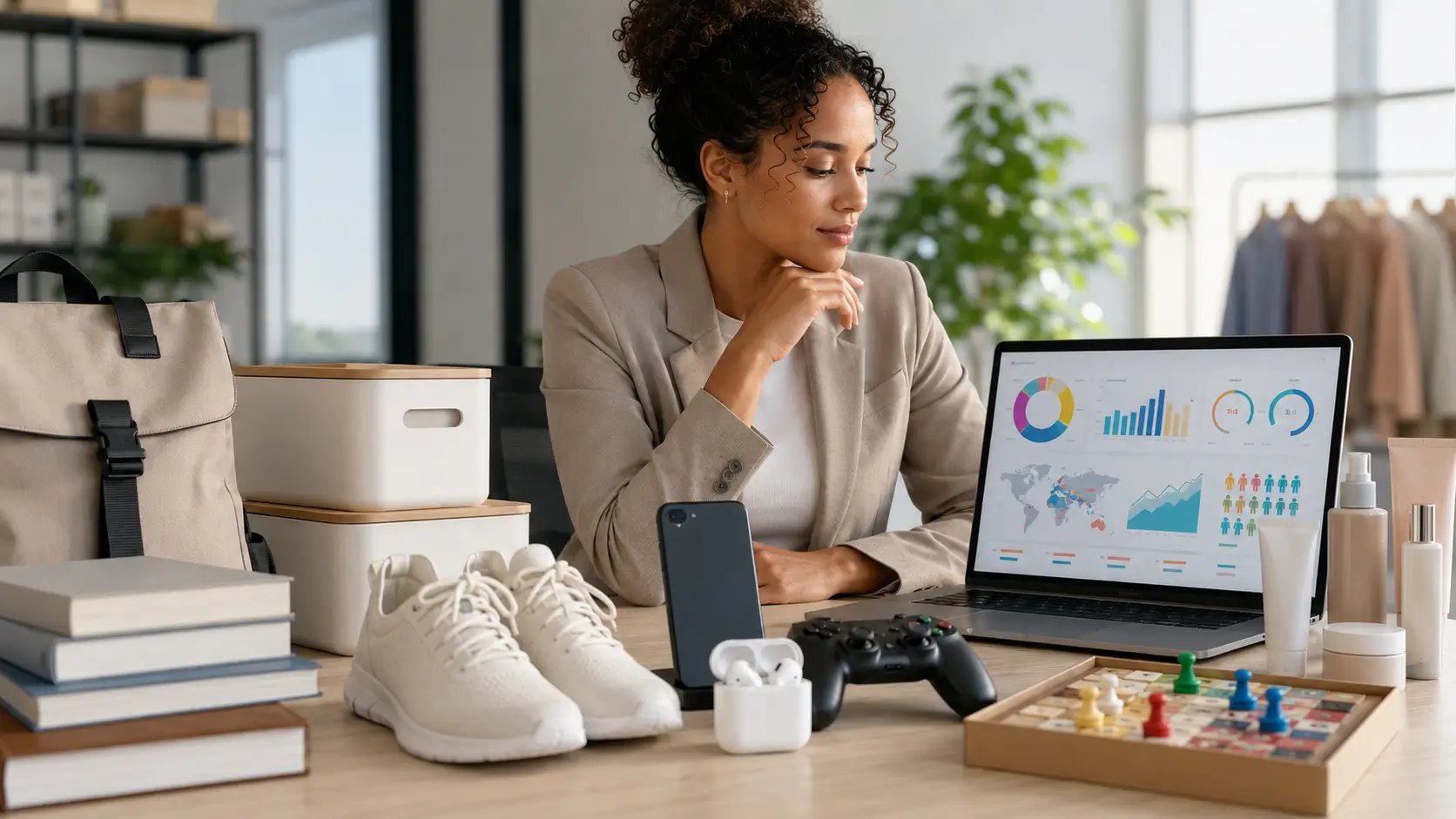 Produits plus recherchés marketplaces en 2026 présentés dans un espace e-commerce professionnel