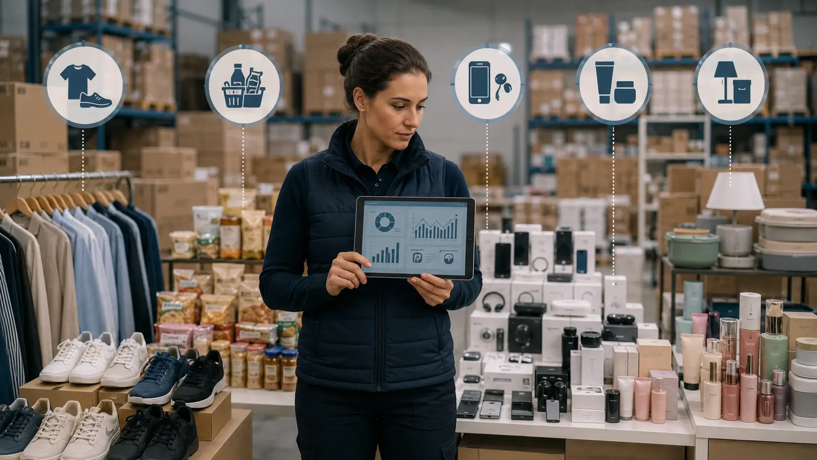 Secteurs plus invendus en France dans la mode, l’alimentaire, le high-tech, la beauté et la maison